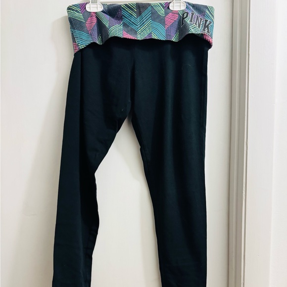 Pink Fold Over Leggings - Picture 1 of 3